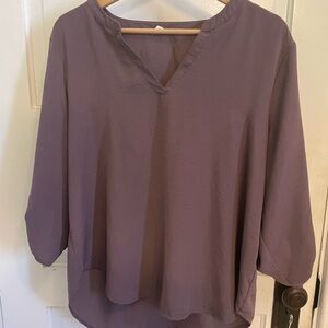 Maurices Lavender V-Neck Blouse